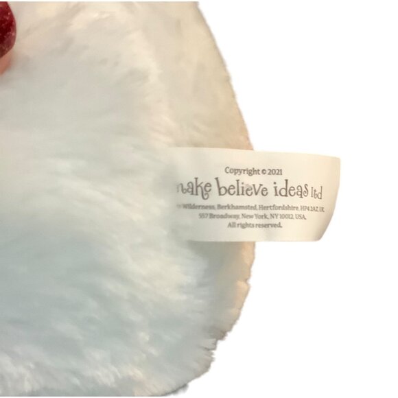 Make Believe Ideas Baby Elephant Plush Stuffed Animal Toy Ribbon Ears 12” Rattle - Picture 3 of 4